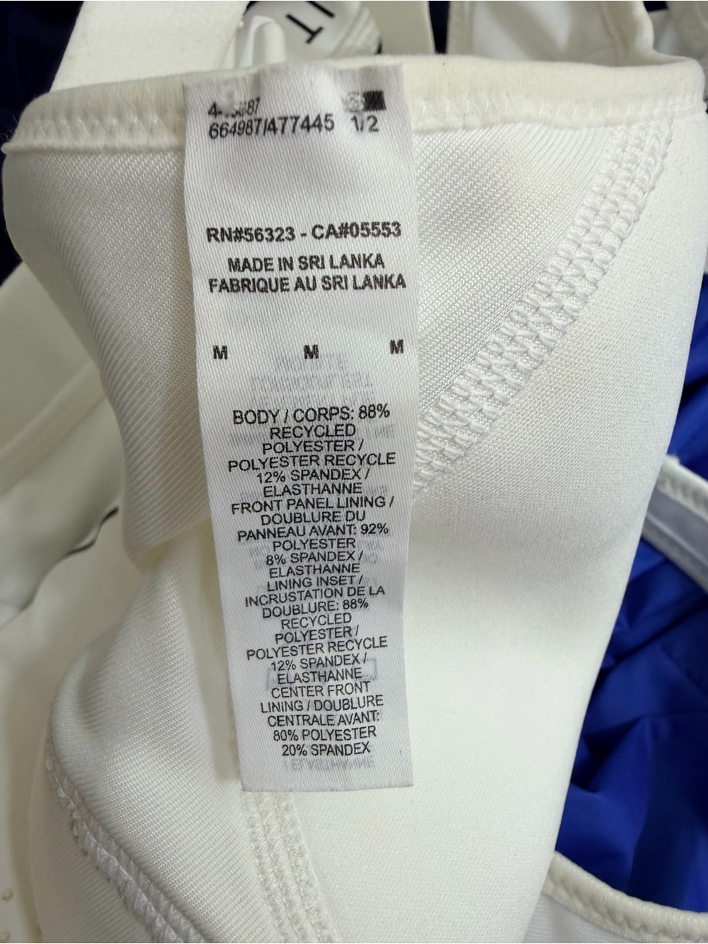 Nike Fit Women’s Size Medium White Race Back Athletic Gym Training Sport Bra - Picture 9 of 10